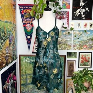 Vintage Sheer Floral Slip Dress